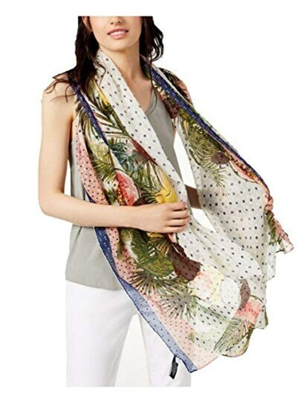 Inc International Concepts Womens Tropical Stripe Scarf
